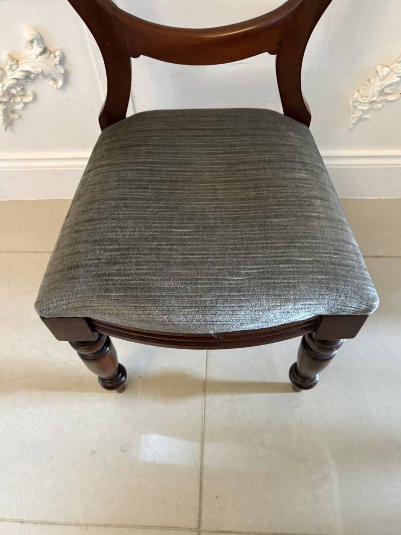 Antique Victorian Mahogany Balloon Back Dining Chairs – Set of Four - Image 6